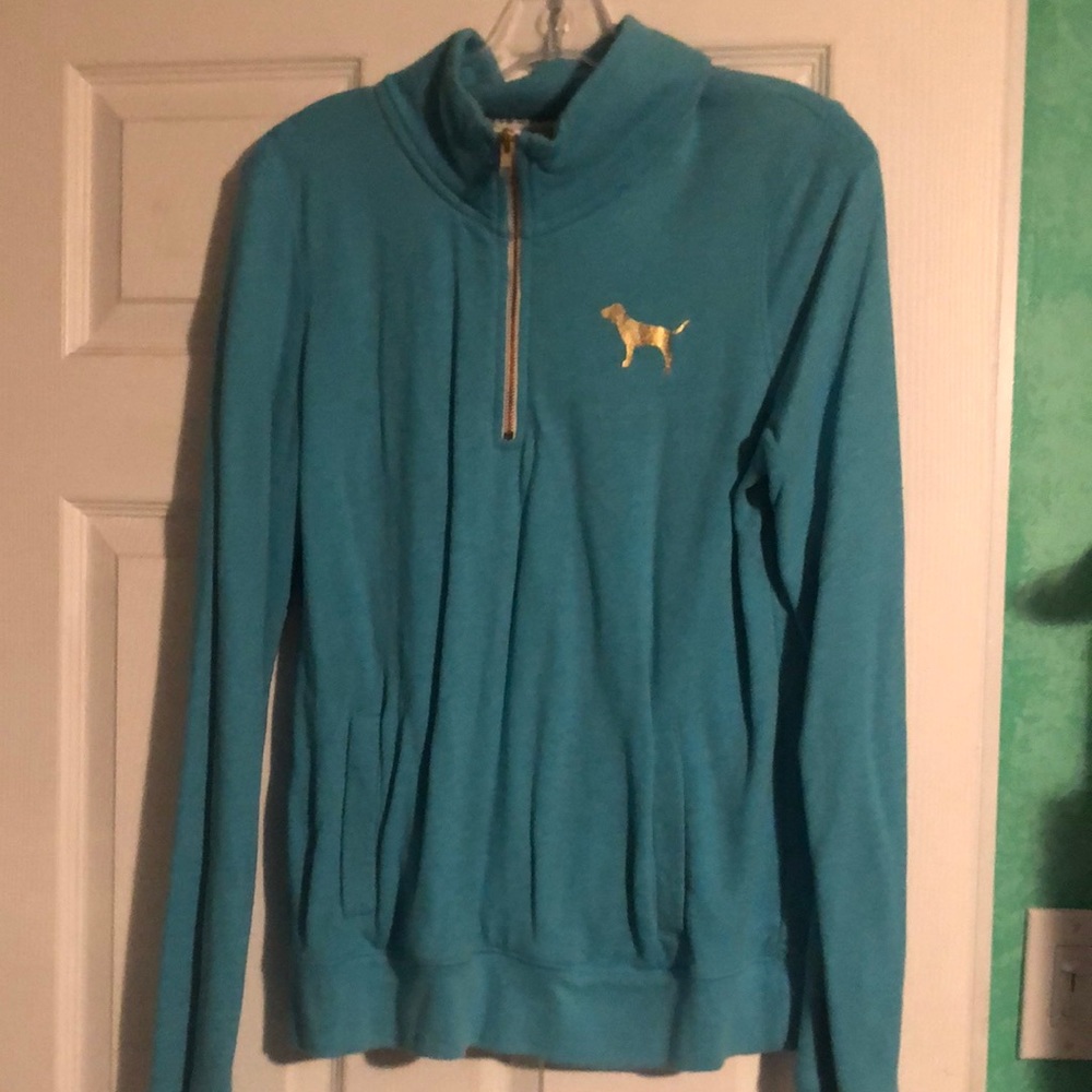 PINK quarter zip pullover